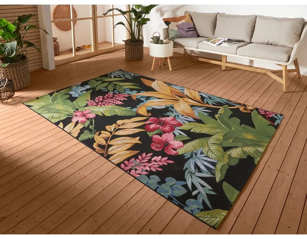 Czarny dywan odpowiedni na zewnątrz 200x285 cm Flair – Hanse Home