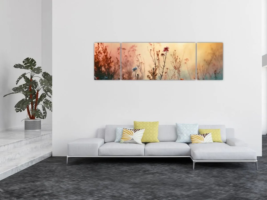 Obraz - Dzikie kwiaty (170x50 cm)