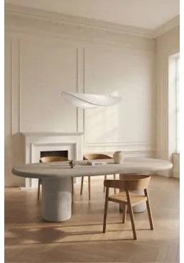 Ovalny Stół Jadalniany 260x110 Cm W Kolorze Cementu Aurean Sand Grey - Sklum