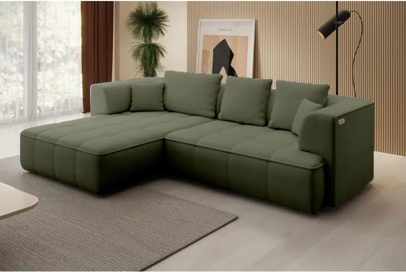 Narożnik ALBIO S z elektryczną regulacją siedziska funkcja spania WERSAL