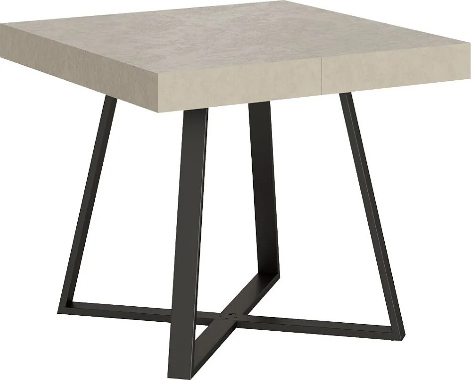 Stół rozkładany 90/194x90 cm Abbraccio kaszmir nogi antracytowe