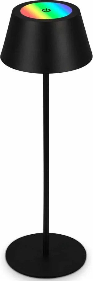 Brilo - LED RGB ładowalna dotykowa lampa stołowa KIKI LED/2,6W/5V IP44 2600 mAh czarna