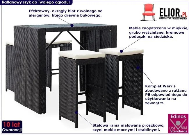 Rattanowy 5-cz. zestaw ogrodowy F0-G23