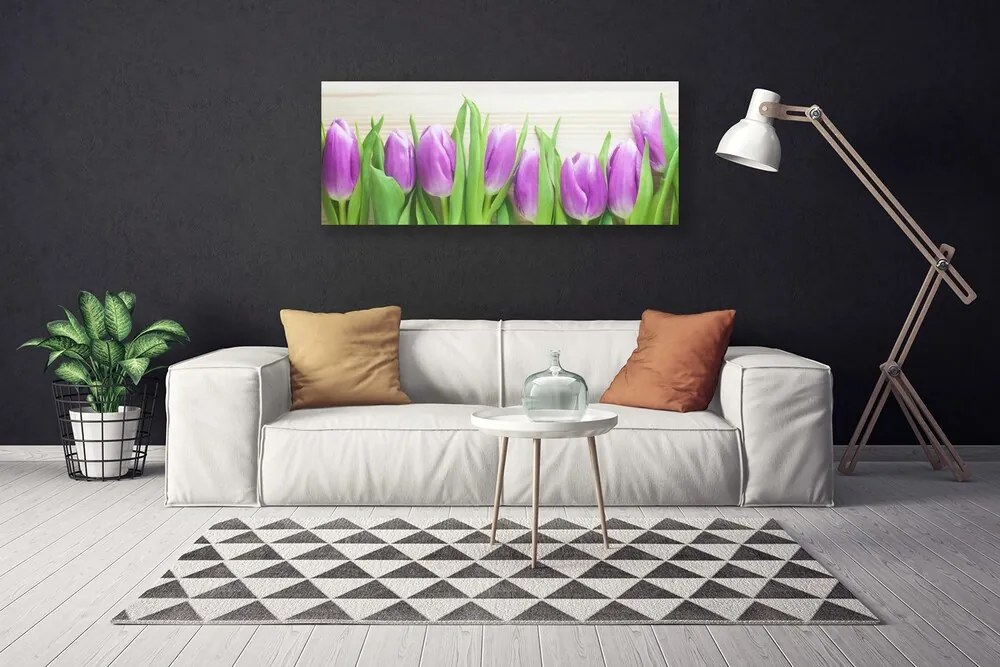 Obraz canvas na ścianę Elegancja Czerwonych Tulipanów