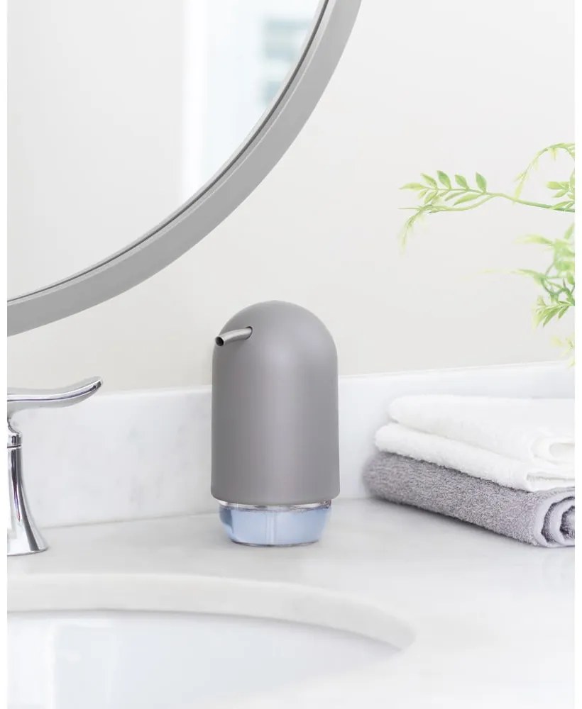 Szary plastikowy dozownik do mydła 230 ml Touch – Umbra