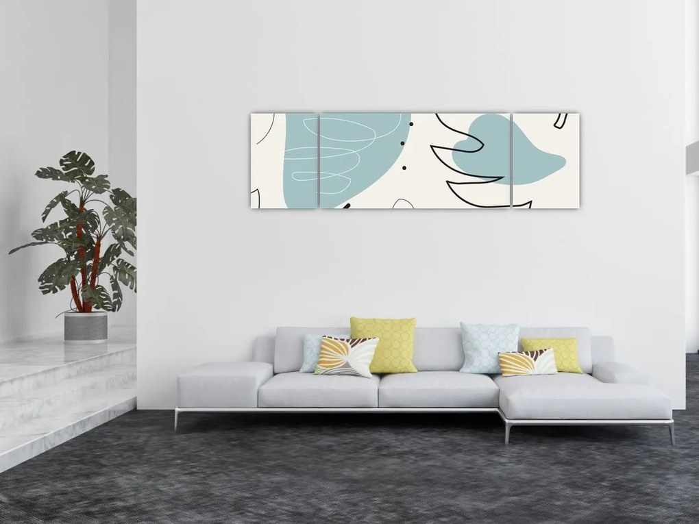 Obraz - ilustracja liścia (170x50 cm)