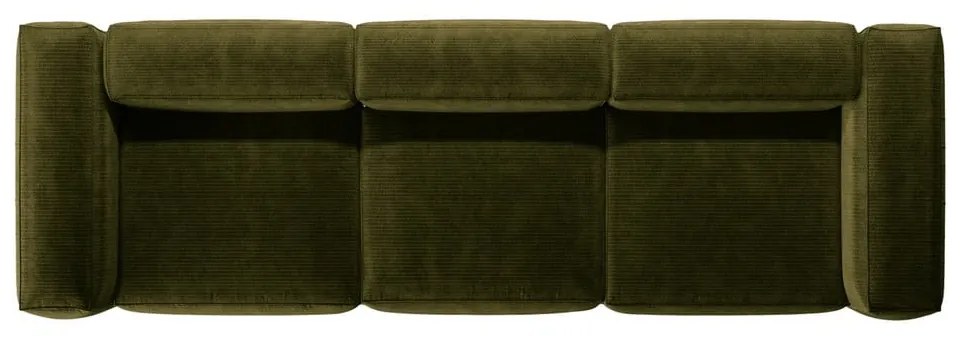 Zielona sztruksowa sofa 364 cm Bergano – Cosmopolitan Design