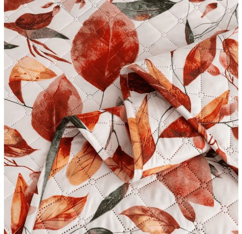 Narzuta na łóżko ze wzorem AUTUMN LEAVES, kolorowy Rozmiar: 170 x 210 cm