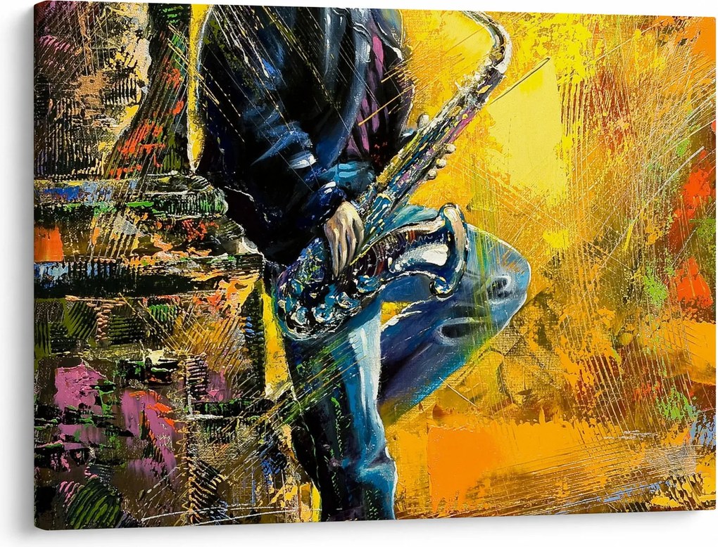 Obraz saksofonisty (70x50 cm)