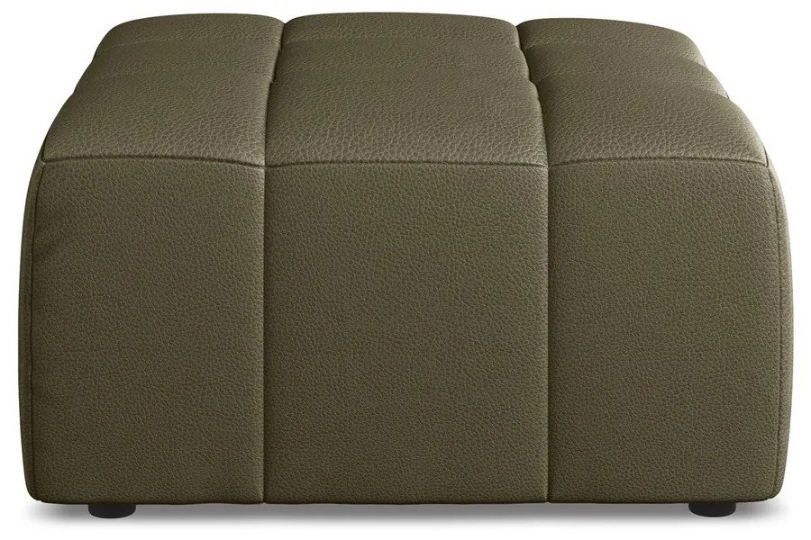 Podnóżek z imitacji skóry w kolorze khaki Aloha – Makamii