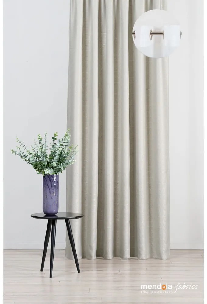 Beżowa zasłona 140x260 cm Teorema – Mendola Fabrics