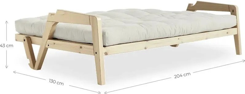 Różowa rozkładana sofa 190 cm Grab Clear – Karup Design