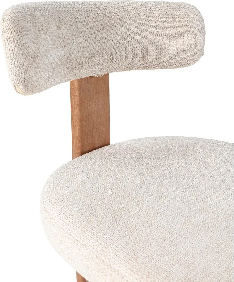 Kremowe tapicerowane krzesła zestaw 2 szt. Nadia – MOME