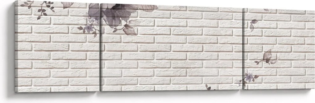Obraz ściany z bukietem kwiatów (170x50 cm)