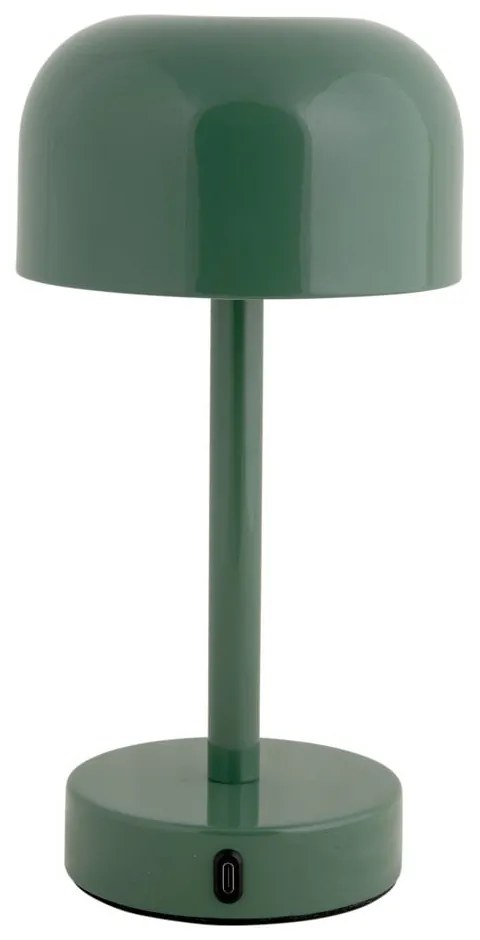 Zielona lampa stołowa LED z metalowym kloszem (wysokość 24,5 cm) James – Leitmotiv