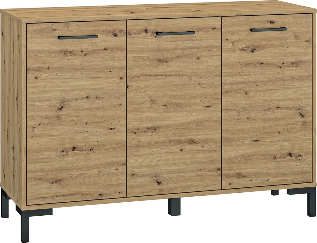 Komoda z półkami Nevio 10, dąb artisan