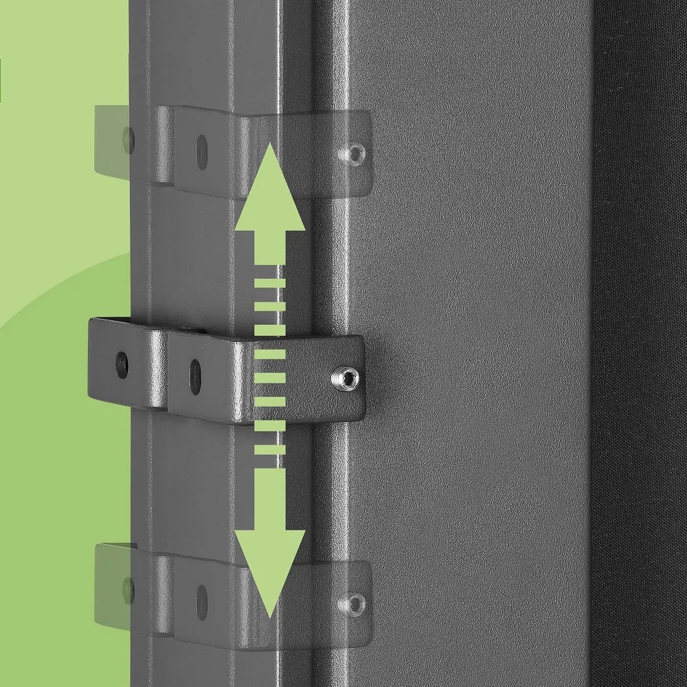 Boczna markiza NOSARA na taras, 180x300cm, antracyt Casaria