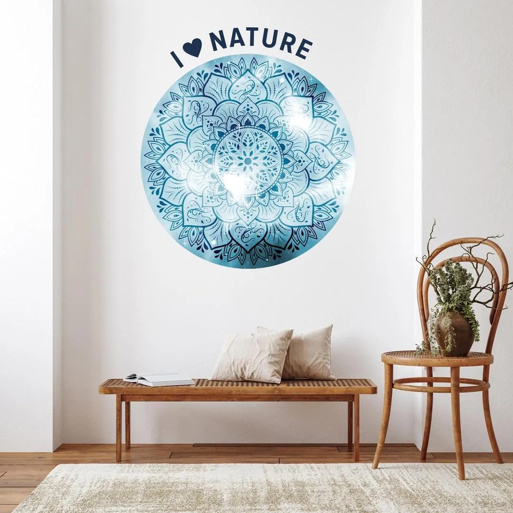 Naklejki na ścianę - Mandala z napisem