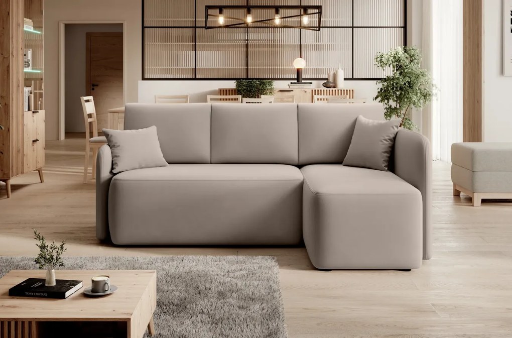 PROMOCJA Beżowy narożnik HADSON - prawy róg II jakość