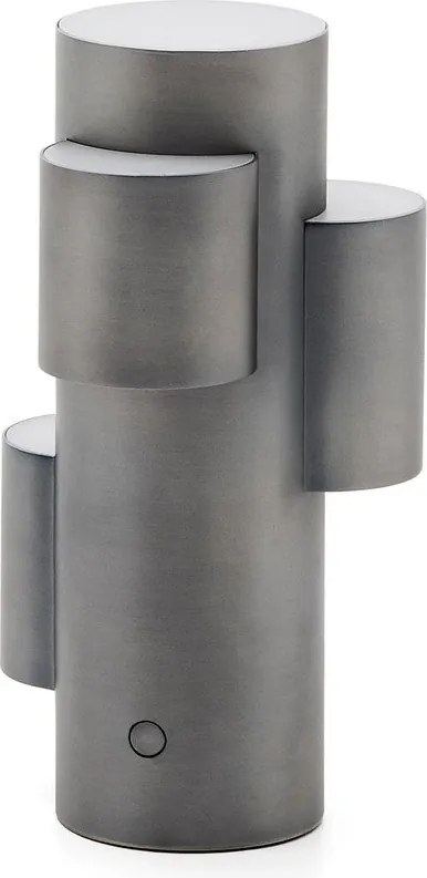 Czarna metalowa lampa stołowa LED ze ściemniaczem (wysokość 26,5 cm) Adrina – Kave Home