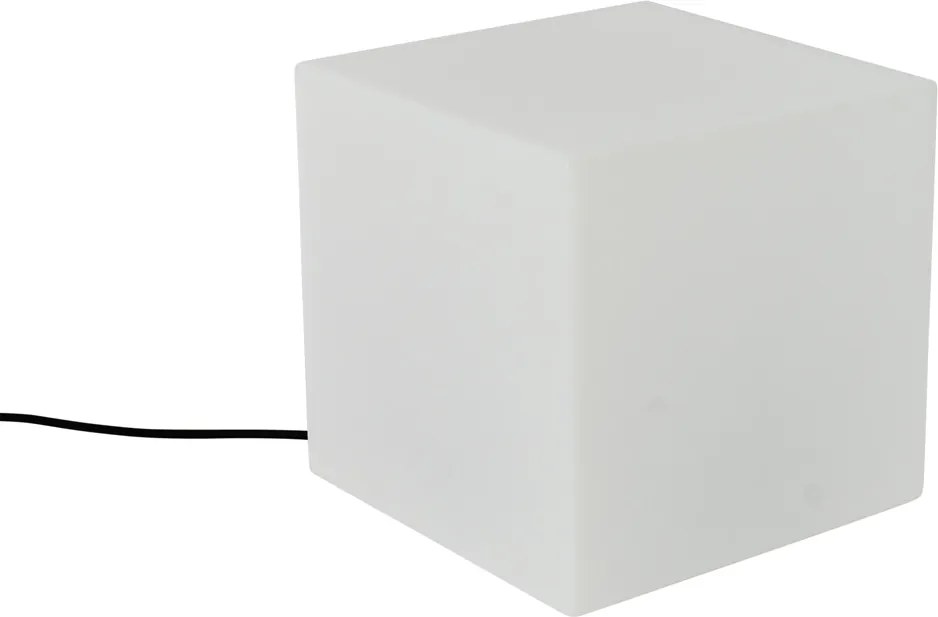 Zestaw 2 zewnętrznych lamp podłogowych białych, kwadratowych 30 i 38 cm IP44 - Nura