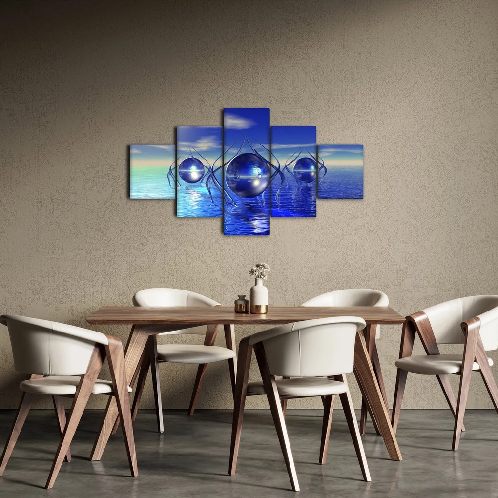 Obraz abstrakcji - woda (125x70 cm)