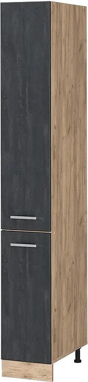 Szafka aptekarska czarny beton 30x57.2x206.8 r-line