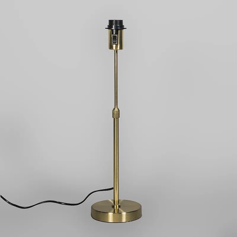 Lampa stołowa złota/mosiężna z białym kloszem 25 cm regulowana - Parte Nowoczesny Oswietlenie wewnetrzne