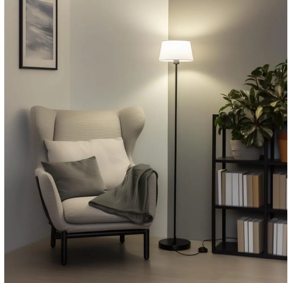 Brilagi - Lampa stojąca LED CERIA 1xE27/40W/230V śr. 25 cm biała/czarna