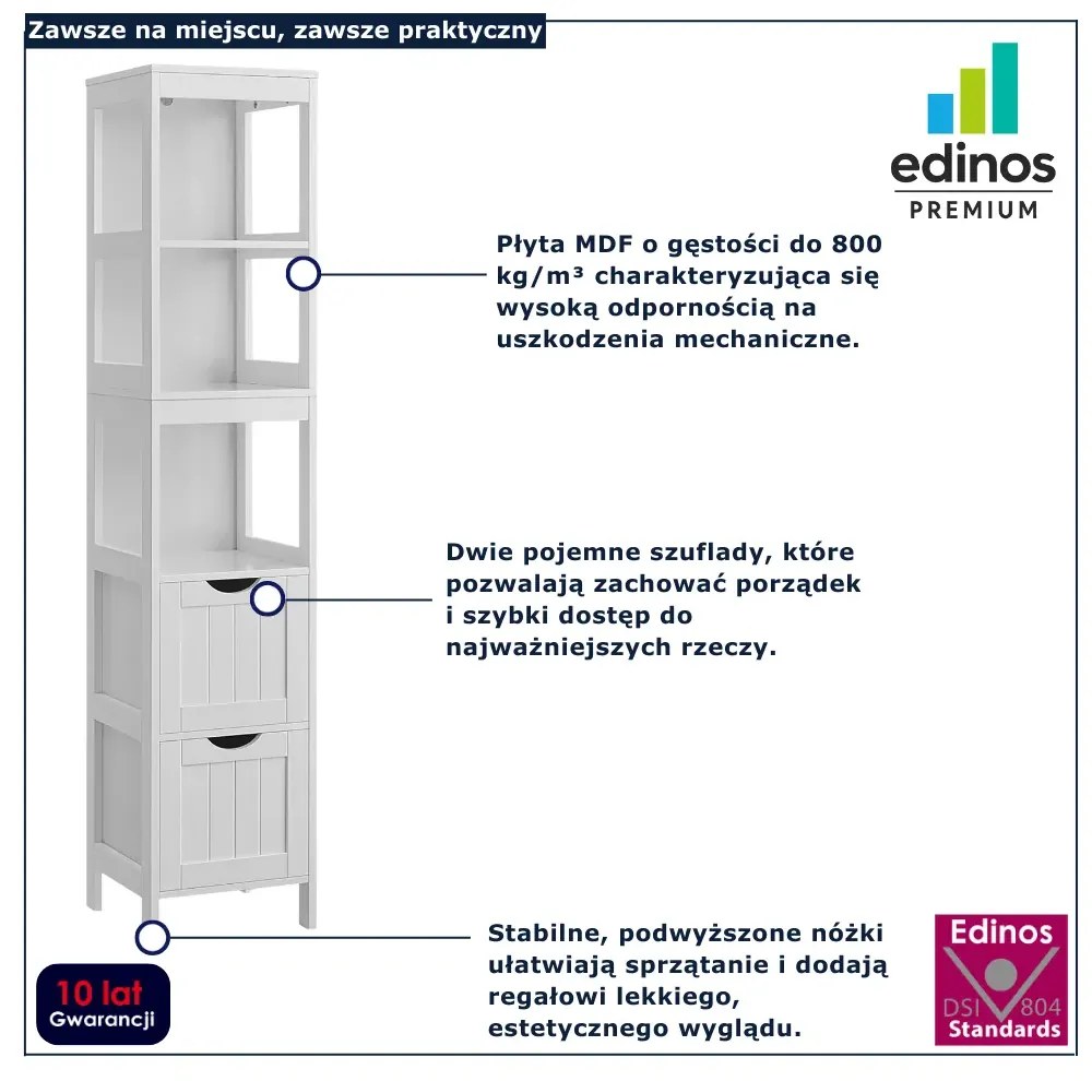 Biała szafka łazienkowa na nóżkach  A2-Z64