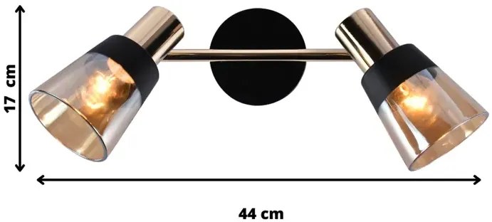 Dwukloszowa lampa sufitowa w stylu glamour - S5-G54