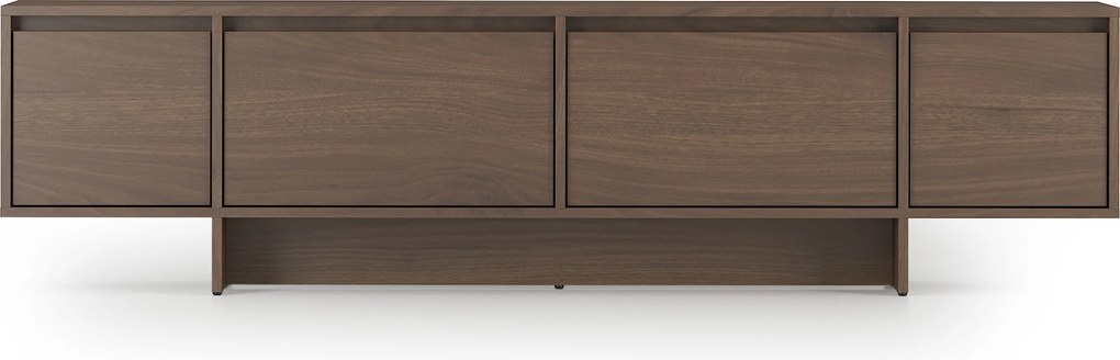 Szafka RTV czterodrzwiowa Zolia 180 cm na cokole - orzech elegant