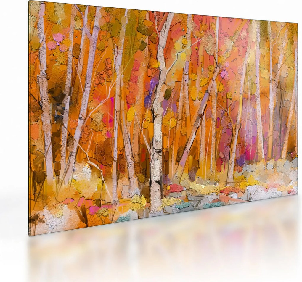 Obraz na szkle - Jesienny las (70x50 cm)
