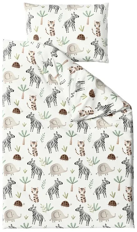 PrzytulneMieszkanie.pl PrzytulneMieszkanie.pl Pościel bawełniana Renforcé JUNGARI kremowa Rozmiar pościeli: 70 x 90 cm | 140 x 200 cm