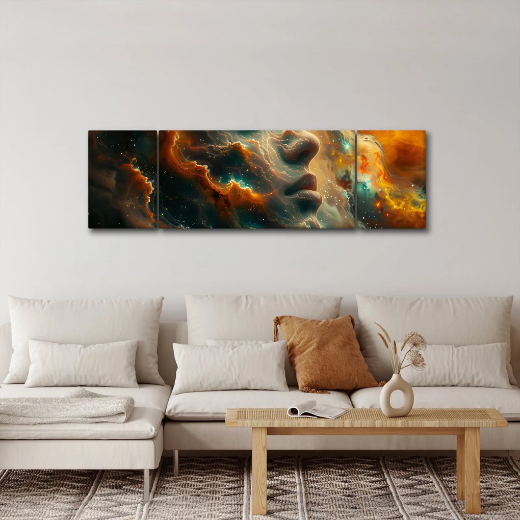 Obraz - Twarz w kosmosie (170x50 cm)