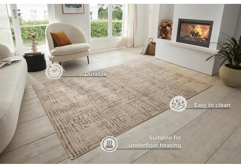 Brązowy/beżowy dywan 200x280 cm Terrain – Hanse Home