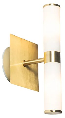 Nowoczesna lampa ścienna do łazienki złota IP44 2-punktowa - Bath Nowoczesny Oswietlenie wewnetrzne