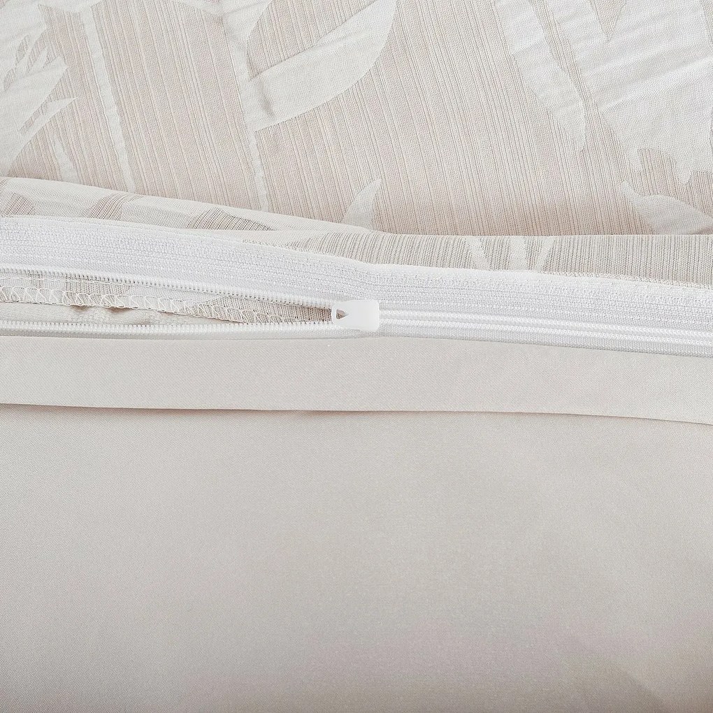 Pościel żakardowa Alabama beżowy, 140 x 200 cm, 70 x 90 cm