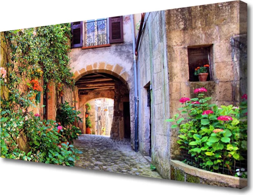 Obraz drukowany na płótnie Romantyczna Ścieżka w Mieście