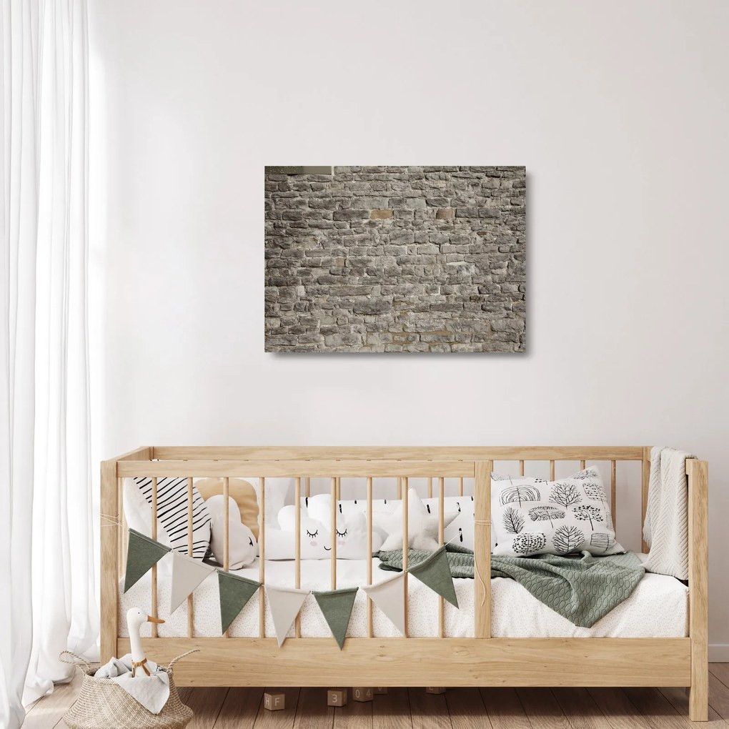 Obraz na szkle ściany z cegły (70x50 cm)