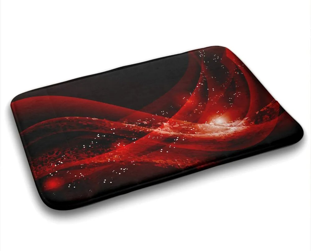 Antypoślizgowy dywanik łazienkowy Antypoślizgowy dywanik łazienkowy Czerwona abstrakcja