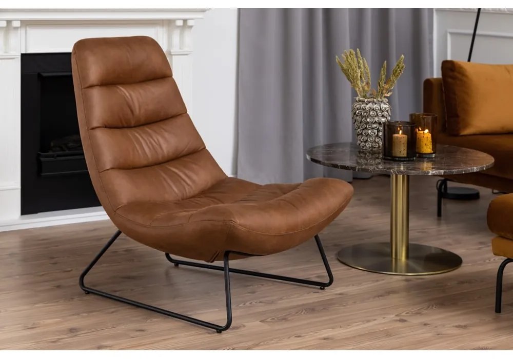 Brązowy fotel relaksacyjny Milford – Actona