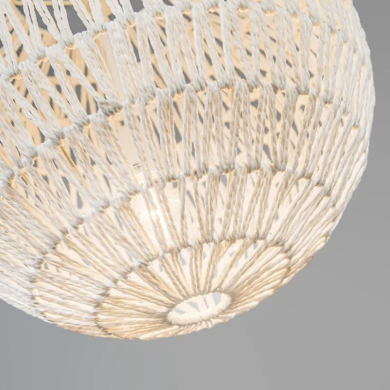 Retro lampa wisząca biała 40 cm - Lina Ball 40Designerski Oswietlenie wewnetrzne