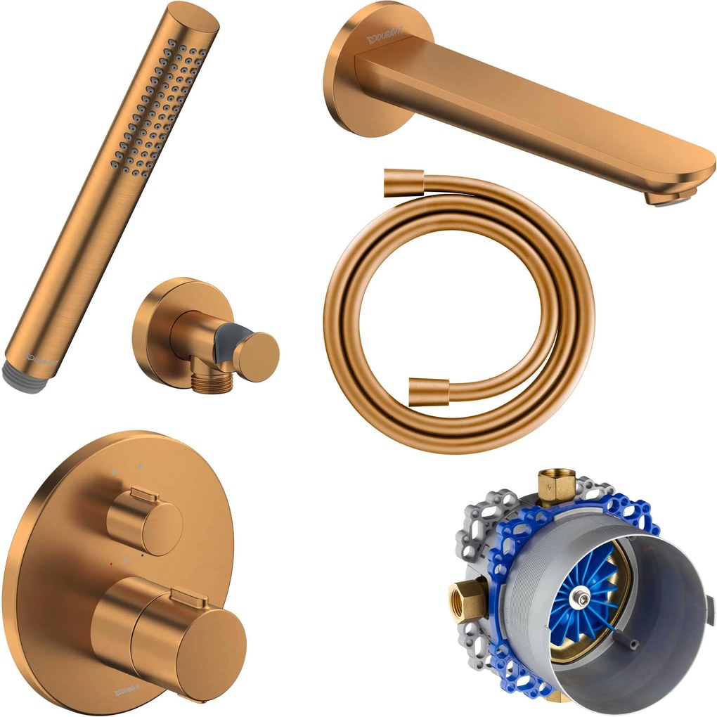 Podtynkowa bateria wannowa Duravit z termostatem