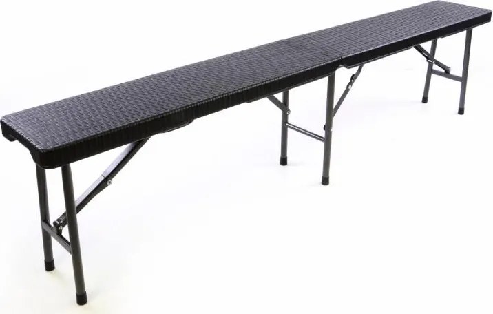 Zestaw dwóch ławek ogrodowych rattanu design 180 x 25 x 43cm