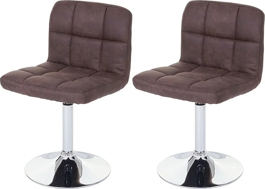 Krzesło do jadalniCadiz (zestaw 2 sztuk),  vintage ciemny brąz