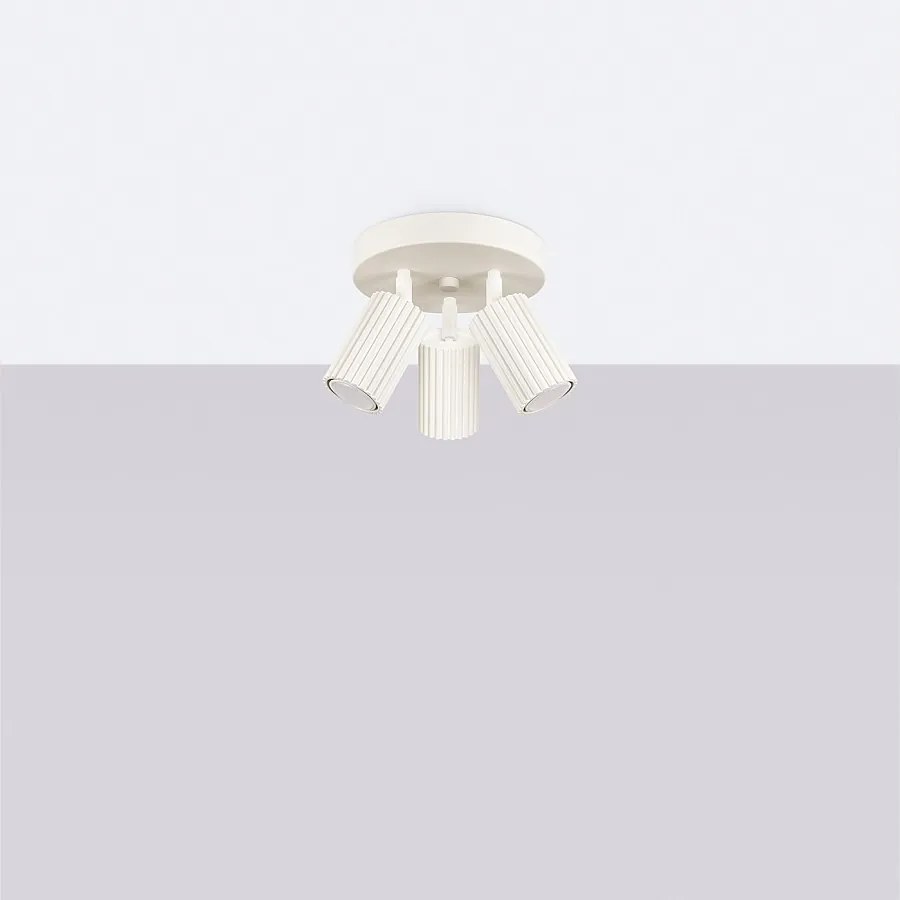 Lampa sufitowa minimalistyczny Gloow, aluminium - 3 źródło światła 4000K - L.19.5 x H.18 cm - beżowy