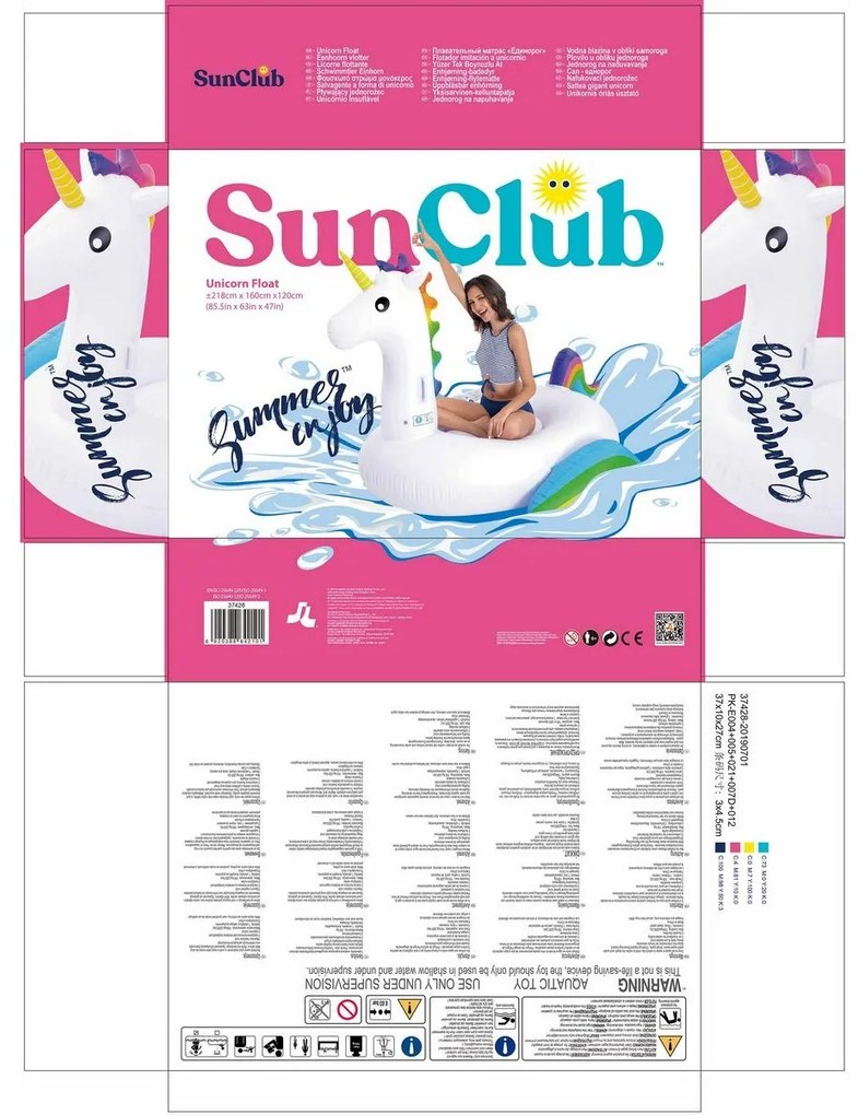 Vetro-Plus Nadmuchiwany koło Jednorożec, 218 x 160x 120 cm