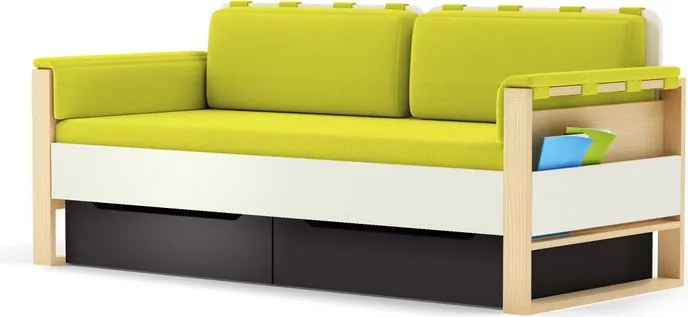 Sofa Loft szer. 195 cm z materacem, bocznymi i tylnymi poduszkami Plus Timoore
