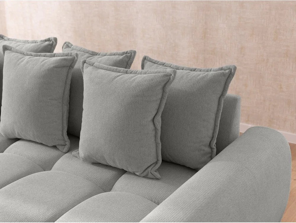 Jasnoszary narożnik (prawostronny/z szezlongiem) Albane – Ropez